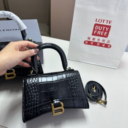 Balenciaga hourglass crocodile with gold buckle size: 23*9*15cm/20*8*12cm