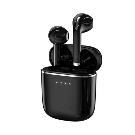 J05 Bluetooth headset, high-definition LED power display, switchable to 3 different EQ modes: bass mode/vocal mode/balance mode Black