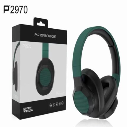 p2970 Bluetooth headset features AUX (3.5mm round hole), card, FM, barrier-free link within a transmission distance of 10 meters Green