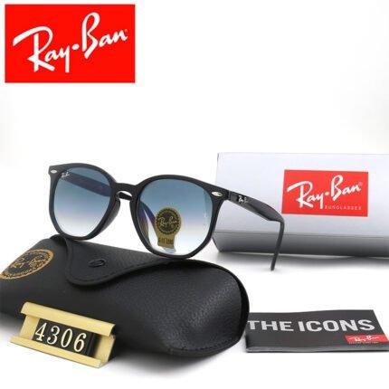 Ray Ban Black and Gradient Blue Hexagonal Sunglasses Neutral