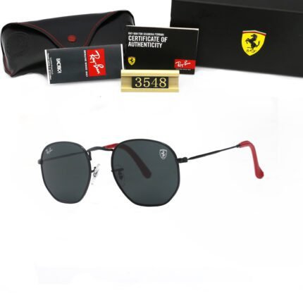 Ray Ban RB3548 Ferrari black and gray sunglasses