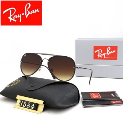 Ray Ban Aviator Blaze Zhang Yixing collaborates on dark brown gradient sunglasses
