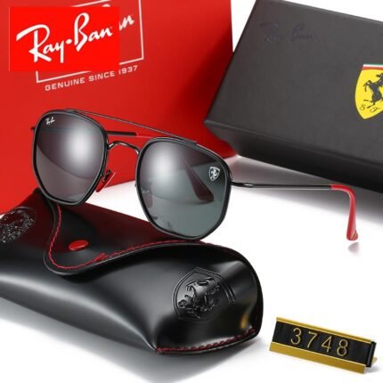 Ray Ban SCUDERIA FERRARI COLLectiON black and gray sunglasses