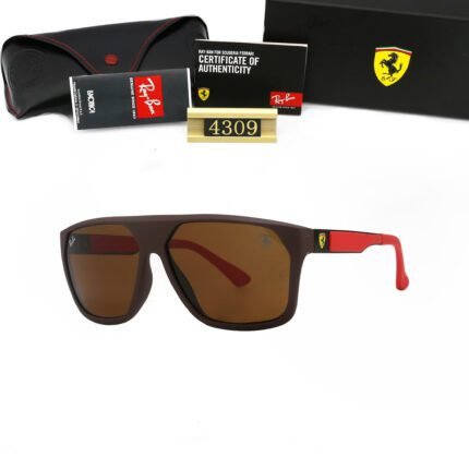 Ray Ban RB4309M SCUDERIA FERRARI COLLectiON Brown Sunglasses