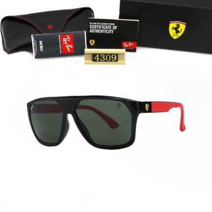 Ray Ban RB4309M SCUDERIA FERRARI COLLectiON black and green sunglasses