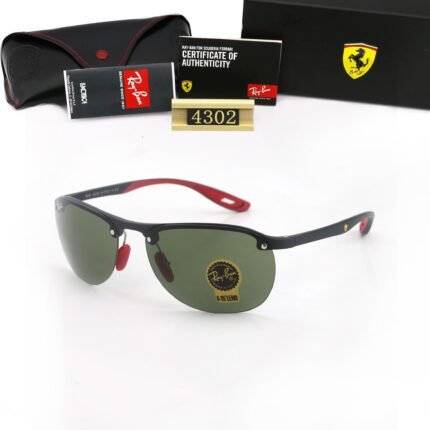 Ray Ban RB4302M SCUDERIA FERRARI COLLectiON Green Sunglasses