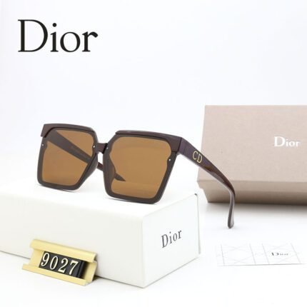 Dior Brown and Coffee Block Color Block Sunglasses Neutral