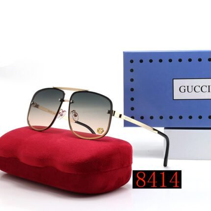 Gucci black and champagne gradient large frame, square and round frame sunglasses