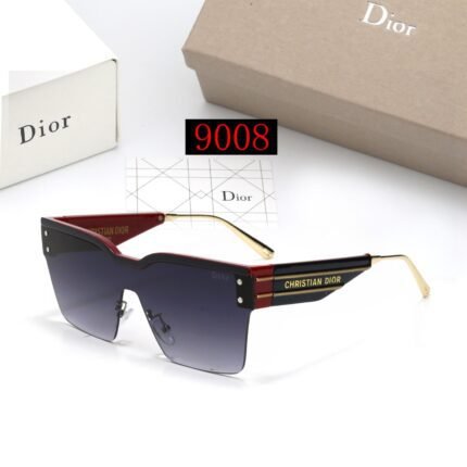 Dior black and blue gradient square sunglasses neutral