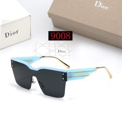 Dior black and light blue gradient square sunglasses neutral