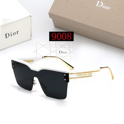 Dior white and black square sunglasses neutral