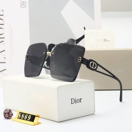 Dior Pure Black Hollow Borderless Sunglasses