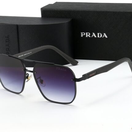 PRADA black square gradient deep purple sunglasses neutral