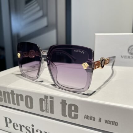 VERSACE purple classic square large frame sunglasses