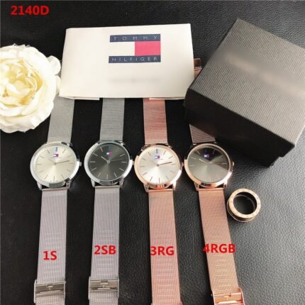 TOMMY watch circular minimalist dial with metal steel strip