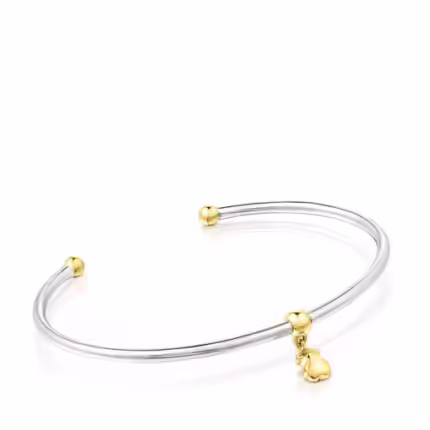 Silver and silver vermeil St. Tropez Bracelet with bear charm