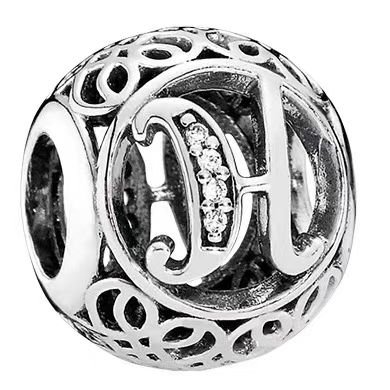 Pandora 26 letter H pendant jewelry accessories DIY simple and delicate high-end