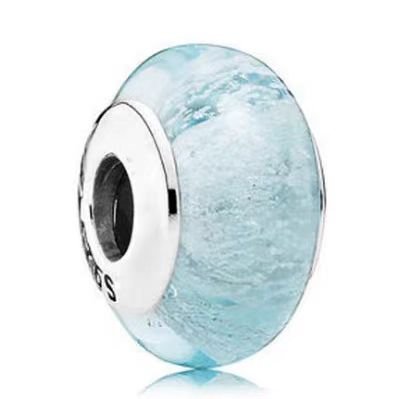 Pandora Waves Cyan Glass Beaded Bracelet Accessories DIY Exquisite