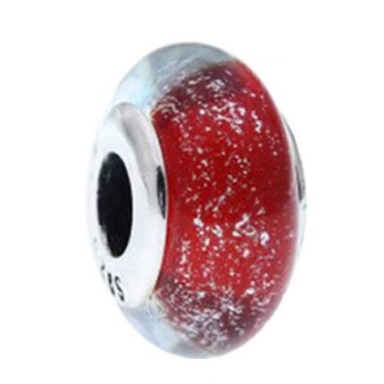 Pandora's red glittering glass beaded bracelet accessories DIY exquisite and concise