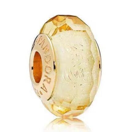 Pandora faceted rose gold glass beaded bracelet accessories DIY exquisite light luxury