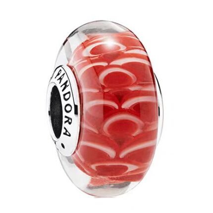 Pandora's glossy face reflects the sun, red glass beads, DIY accessories, loose beads, exquisite and simple