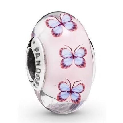 Pandora's lace butterfly pink glass beads are delicate and simple