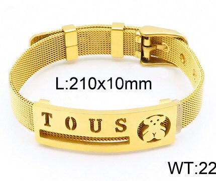 TOUS 925 Silver Long Character Bear Adjustable Bracelet