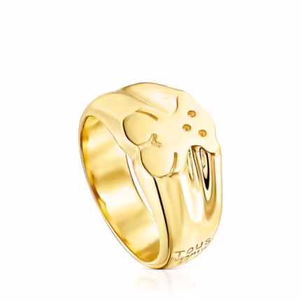 Sello oso de plata vermeil Sweet Dolls