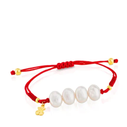 Vermeil Silver TOUS Nudos Bracelet with pearls