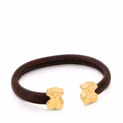 Steel and Vermeil Silver Mesh Bracelet