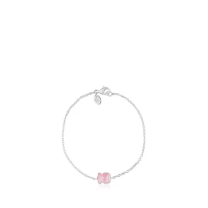 Silver TOUS Color Bracelet with Quartz Bear motif