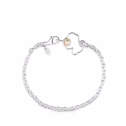 Silver Silueta Bracelet with Pearl