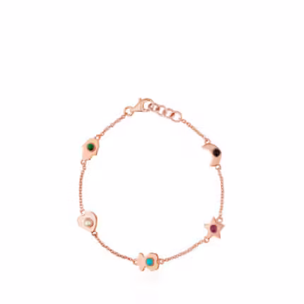 Rose Vermeil Silver Super Power Bracelet with Gemstones