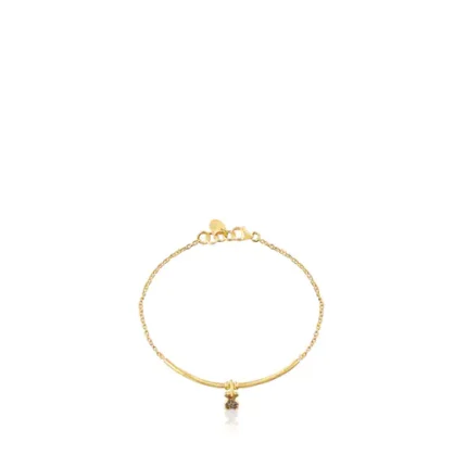 Silver vermeil Luah bear Bracelet with quartz