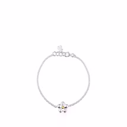 Two-tone Fragile Nature flower Bracelet