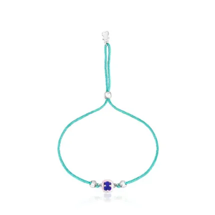 Turquoise cord TOUS Vibrant Colors Bracelet with lapis lazuli and enamel
