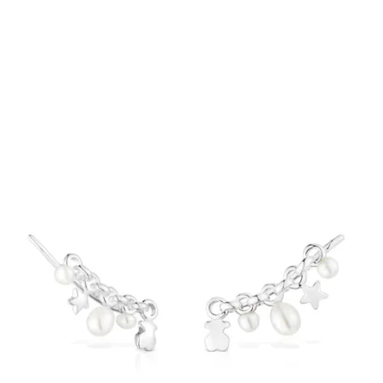 Silver Mini Icons Earcuff with bar and charms