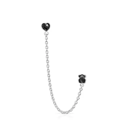 Silver with Onyx Mini Onix - Color Double Earring