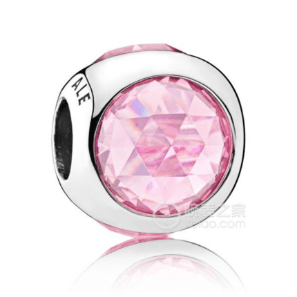 Pandora 925 Silver 792095PCZ Pink Sparkling Water Drop String Decoration