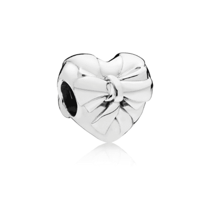 Pandora 925 silver 797303 heart-shaped bow string decoration