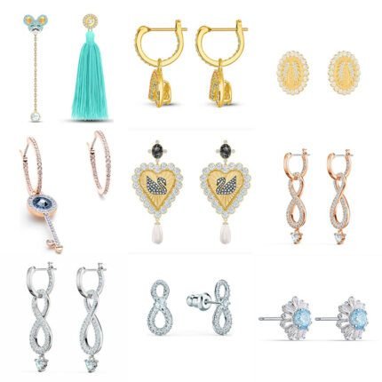 2024 New Fashionable and High end Sparkling Zircon Women's  Multi functional Earrings