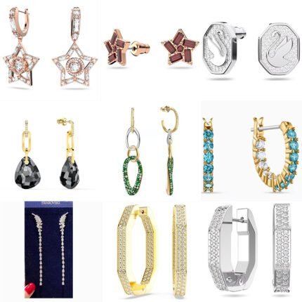 2024 New Fashionable and High end Sparkling Zircon Women's  Multi functional Earrings