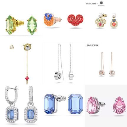 2024 New Fashionable and High end Sparkling Zircon Women's  Multi functional Earrings