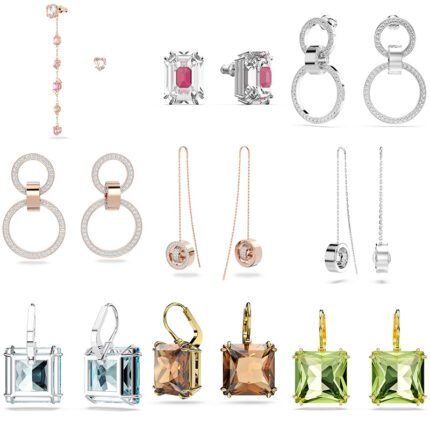 2024 New Fashionable and High end Sparkling Zircon Women's  Multi functional Earrings