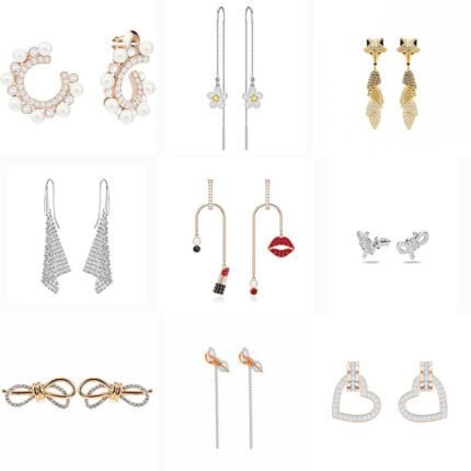 2024 New Fashionable and High end Sparkling Zircon Women's  Multi functional Earrings