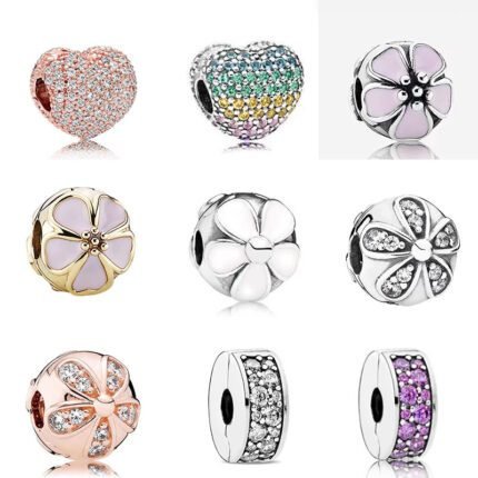 Fashionable 925 silver multifunctional clips, heart-shaped flowers and other styles