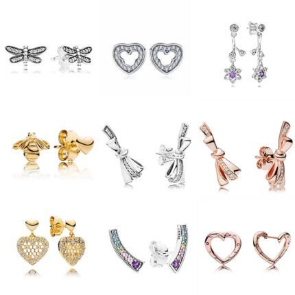 New 925 silver dragonfly and other styles of zircon earrings are a good choice as gifts