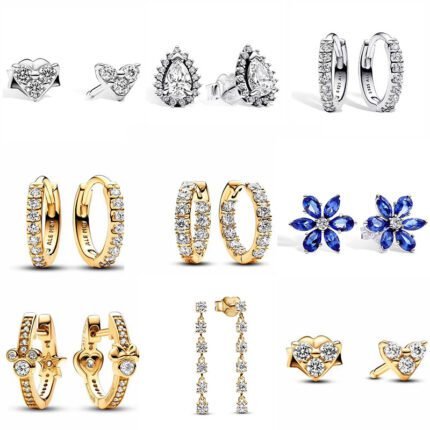 New Fashion Design 925 Silver Shining Zircon Earrings, Multiple Styles