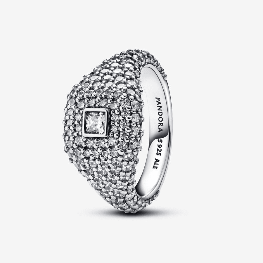 Pavé Square Cocktail Ring-1