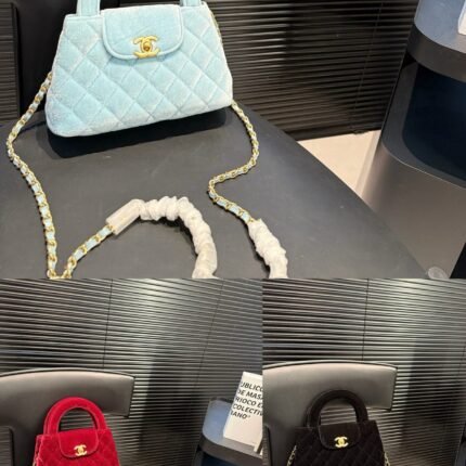 Chanel velvet Kelly bag fabric details are perfect and exquisite, and the personalized bag is very beautiful